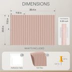 MaxGear Large Cork Boards for Walls 36" x 24", Pink Felt Bulletin Board Tiles for Office Decor, 6 Pack Felt Wall Tiles with Slat Paneling, Push Pin Board Home Wall Organizer
