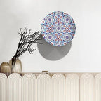 Turkish Decorative Plates, 8 Inch, Colorful Pattern Turkish Round Display Plate, Hanging Decorative Plate with Display Stand, for Home Kitchen Bedroom Decorative Ornaments