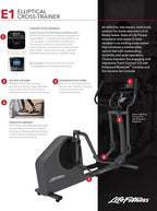 Life Fitness E1 Cross Trainer Elliptical Exercise Machine with Go Console