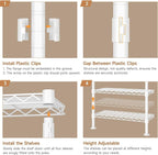 Wall Mounted Garment Rack, Industrial Pipe Metal Clothing Rack with 6 Hanging Rods (4 Expandable) & 8 Shelves, Closet Organizers and Storage System for Bedroom, Walk in Closet