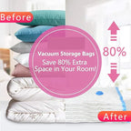 15 Pack Vacuum Storage Bags with Electric Pump, Travel (3 Jumbo, 3 Large, 3 Medium, 3 Small, 3 Roll Up Bags) Vacuum Seal Bags for Clothes, Bedding,Blankets,Space Saver Vacuum Storage Bags