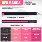 Booty Bands for Working Out, Blood Flow Restriction Bands for Women/Men, Adjustable Velcro Occlusion Resistance Bands BFR Training Bands for Glutes & Hip Building 2 Pack