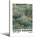 Yayoi Kusama Inspired Poster Japanese Botanical Wall Art Abstract Yayoi Kusama Print Modern Ukiyo-e Japanese Gallery Wall Decor 20x30in Framed for Home Bedroom Decorations