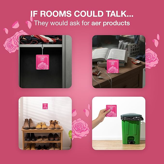 Godrej Aer Power Pocket Bathroom Fragrance - Fresh Blossom, 10g (Pack of 6)