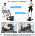 FUNMILY Under Desk Elliptical, Under Desk Bike Pedal Exerciser, Fully Assembled Leg Exerciser 2 in 1 Seated Standing Elliptical, Ultra-Quiet Mini Elliptical Machines for Home Office Use