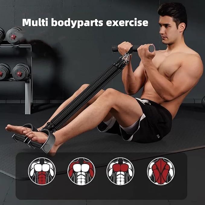 Resistance Bands for Exercise,6-Tube Elastic Yoga Pedal Puller Resistance Band, Natural Latex Tension Rope Fitness Equipment, for Abdomen/Waist/Arm/Leg Stretching Slimming Training