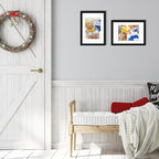 Egofine A4 Picture Frames Set of 4, Made of Solid Wood Covered by Plexiglass 5x7 and 6x8 with Mat or A4 whitout Mat, for Table Top Display and Wall Mounting Photo Frame Black