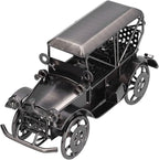 Vintage Grey Classic Car Ornament, Retro Iron Antique Model Decoration for Home Office Desk, Mini Metal Collectible Craft with Authentic Detailing for Car Enthusiasts