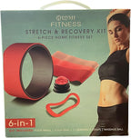 Generic Lomi Fitness Stretch & Recovery Kit 6 Piece Home Fitness Set, Red