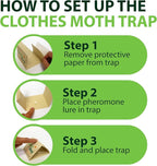 Greenway Clothing Moth Traps with Powerful Pheromone Lures for Effective, Odor-Free Closet Protection, Non-Toxic, Eco-Friendly & Long-Lasting Solution, 1 Packs (Includes 2 Traps & 2 Lures)