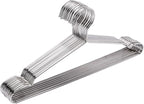 Hangers 10 Pack Clothes Hanger Strong Heavy Duty Stainless Steel Metal Ultra Thin Space Saving Wire Hangers 16.5in by WYCQKL