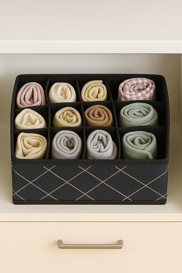 Fabric Drawer Organizer – Foldable Cloth Storage Box for Clothes, Closet, and Dresser Organization