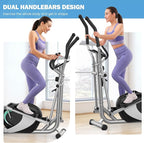 Elliptical Exercise Machine, Dripex Magnetic Elliptical Machine for Home, Hyper-Quiet Elliptical Training Machines w/ 6KG Flywheel, 8 Resistance Levels, Pulse Monitor, LCD Monitor, Device Holder