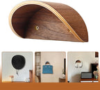 Cowboy Hat Rack for Wall,2 Pack Wooden Hat Holder,with Satin Finish Hat Hooks,Non-Damage Brim Design Can Keeps Original Shape of Hat, for Western Hat Organizer (Walnut Wood)