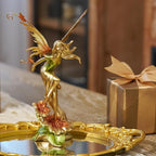 Resin Fairy Statue Elegant Fantasy Decor, Hand-Painted Angel Figurine Graceful Fairy Sculpture for Bookshelf, Mantel, Indoor Outdoor Decor, Thoughtful Gift for Women, Girls (Dancing)