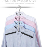 DOIOWN Blouse & Shirt Hangers - Non Slip Space Saving Stainless Steel Closet Organizer (4)