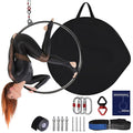 Kromax Professional Aerial Hoop Kit (85cm/90cm), 1 Ceiling Anchor, 3 Locking Carabiners, 360° Swivel, Carry Bag, Aerial Yoga Hoop for Home,Gym, Club