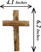 Zuluf 6.2" Olive Wood Plain Wall Cross | Christian Handmade Wooden Cross for Wall from Jerusalem Holy Land | Wall Cross for Home Decor | Catholic Wall Art | Religious Christian Decor Gift