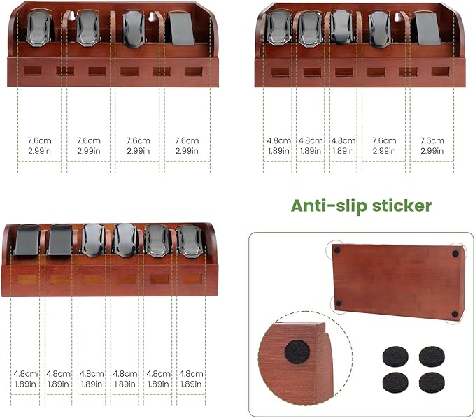 Large Adjustable Bamboo Belt Organizer Box, 6 Grids Belt Rack, Belt Organizer for Closet Shelf and Drawer, Tie and Belt Storage Organizer Wall Mount and Displayer for Men Women Father Day (Brown)