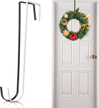 12 in Wreath Hanger White Wreath Hangers for Front Door Wreaths Hangers Hook Over The Door Hook for Christmas Wreaths Holder Decorative Halloween Easter Hanging Hooks Decor