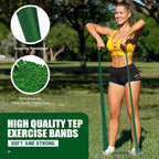 HPYGN 3 Levels Non-Latex Exercise Bands for Physical Therapy & Yoga, Professional Resistance Bands Set for Working Out, Strength Training, Pilates & Rehab, TPE Elastic Stretch Bands for Seniors, Women