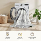 Lessymo Bedroom Rug 5x7 Area Rug for Living Room, Soft Non Slip Washable Rug for Dinning Nursery Farmhouse Office, Boho Carpet Kids & Pets Friendly, Vintage Floral Neutral Decor, Taupe Grey