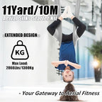 Aerial Silks Kit & Aerial Yoga Hammock - 11Yd Premium Fabric with Hardware - Easy Setup for Flying Yoga, Aerial Swing & Fitness - Supports Up to 14ft Rigging