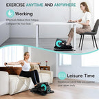 Under Desk Oval Machine, Morelax Oval Leg Exerciser for Elderly Assembly, Quiet Portable Electric Sit Pedal Exerciser with Resistance Band, Remote Control and 12 Adjustable Speeds