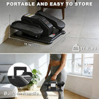 Under Desk Elliptical Machine, Electric Ellipse Leg Exerciser for Senior, Quiet and Compact Electric Seated Pedal Exerciser for Home with Display Monitor, Remote Control and 12 Adjustable Speeds