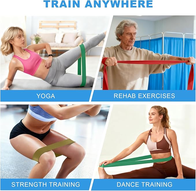 MORECOO Resistance Bands 25 Yard Roll, Level 1, 2, 3 Professional Latex Physical Therapy Band, Exercise Bands for Working Out, Pilates, Upper & Lower Body Exercises & Rehab