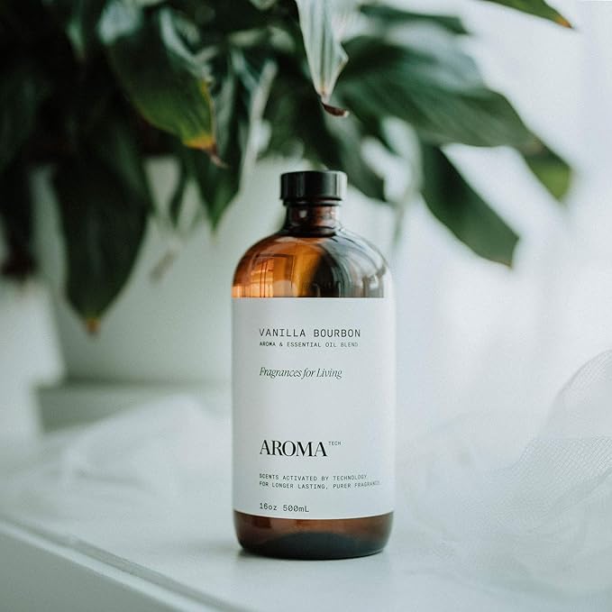 AromaTech Vanilla Bourbon Aroma Essential Oil Blend: Luxury Hotel Inspired Aromatherapy with Vanilla Bean, Bourbon & Oak Barrel for Ultrasonic Diffusers & Nebulizers (16 Fl Oz (Pack of 1))