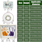 LonlyEagle 12 Pack 4 Inch Clear Plastic Easels or Stand/Plate Holders to Display Pictures or Other Items at Weddings, Plate Stands for Home Decoration, Birthdays, Tables