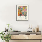 Abstract Yayoi Kusama Posters Japanese Wall Art Vintage Tokyo Aesthetic Prints Yayoi Kusama Inspired Japanese Gallery Wall Art for Stylish Room Bedroom Living Room Decor 12x16in Black Framed