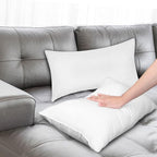 Covers & All Throw Pillow Inserts Only Pack of 2, Durable Soft Rectangle 12 x 20 Inches 65 GSM Non-Woven Fabric with 15D Silicon Fiber Filling, Universal uses for Home Decor Office Indoor Outdoor