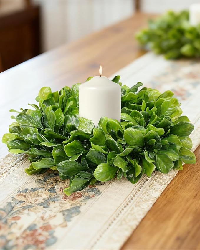 DDHS 11 Inch Small Boxwood Wreath for Front Doors, 2 Packs Artificial Mini Green Wreath Weatherproof, Spring Summer Indoor Outdoor Wreaths for Wall Window Table Wedding Home Decor Party Farmhouse