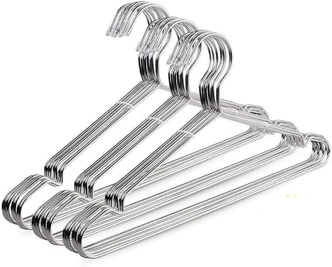 TIMMY Wire Hangers 30 Pack Stainless Steel Strong Metal Wire Hangers Clothes 16.5 Inch