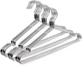 OIKA 30 Pack Heavy Duty Stainless Steel Hangers, Space-Saving Silver Clothes Hangers for Coats, Dresses, Shirts, Slacks with Non-Slip Groove Design, Ideal for Closet/Dorm/Laundry/Outdoor Use