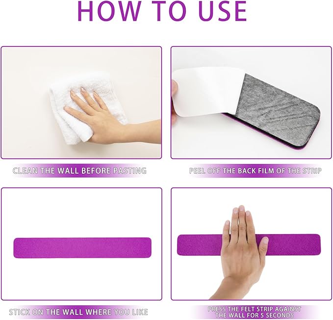 Bulletin Board Cork Board Cork Boards for Walls Cork Board for Office Pin Board Bulletin Boards for Walls (Purple)