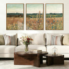 BINCUE Large Wildflower Wall Art Set Vintage Canvas Wall Decor Nature Wilderness Farmhouse Art Print for Living Room Bedroom Office 24x36 Inches