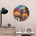 Decorative Plates for Home Decor, Grand Canal of Venice, Italy Colorful Painting Decor Tray for Table Display, Ceramic Dinner Plate w/Stand, Kitchen Decor, Housewarming Gifts, 10 Inch