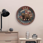 250th Anniversary Decorative Plates 10 Inch Vintage Wildlife Patriotic Decorations Commemorative Plates with Stand Memorial Day 4th of July Veterans Day Home & Office