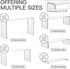 ANDGOO 10 Pack Large Acrylic Display Stands, 2 Set(10”L~11”L~12”L) Perfume Stand Organizer, Clear Cupcake Stand, Display Risers for Retail Stores Special Events Exhibitions Home Decoration