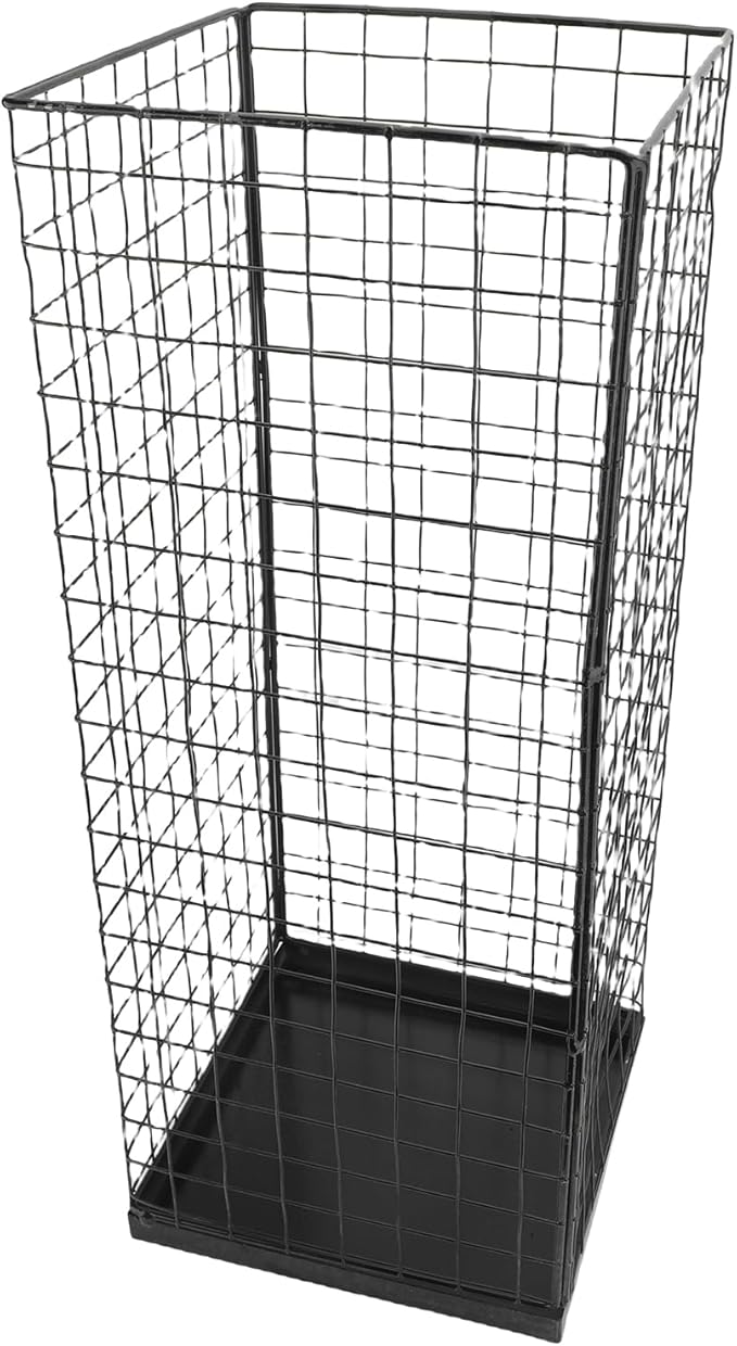 Umbrella Holder, Iron Metal Entryway Storage Rack, Indoor Stand with Hollow Mesh Design for Porch, Office, Home, Umbrellas, Rain Gear & Walking Sticks