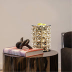 Wrought Iron Crystal Wax Melt Warmer Electric Oil Burner Wax Melt for Home, Kitchen, Living Room, Bedroom, SPA(Golden)?-