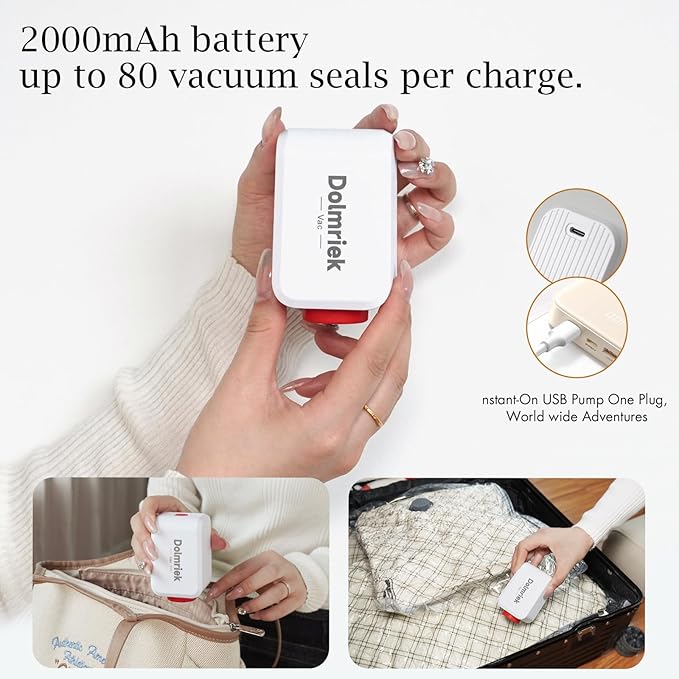 Travel Vacuum Storage Bags with USB Electric Pump, 15 Pack Compression Seal Bags for Luggage and Suitcase, Space Saver for Clothes and Clothing
