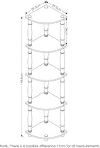 Furinno Turn-N-Tube 5 Tier Corner Display Rack Multipurpose Shelving Unit with Classic Tubes, Espresso/Black (18035EX/BK)