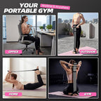 Pedal Resistance Bands with Handles, Upgrade Adjustable Manual Tension Training Pedal, Fabric Resistance Band with Wood Handles, Multifunction Fitness Bands for Abdomen, Waist, Arm, Leg