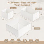 Criusia Drawer Organizer Clothes, 24 Pack Dresser Organizer for Baby Clothes, Underwear, Sock- Foldable Closet Organization and Storage Dividers Bins for Nursery, Bedroom and Dorm (White)