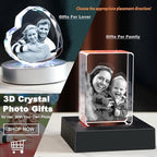 3D Crystal Photo, Personalized Gifts for Women, Wife, Her, Him, Men, Husband,Mom,Custom Photo Gifts,Personalized Birthday, Anniversary, Memorial Gift