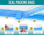 6 Pack Space Saver Vacuum Storage Bags Hand Roll Compression Bags for Travel Luggage Home Organizers